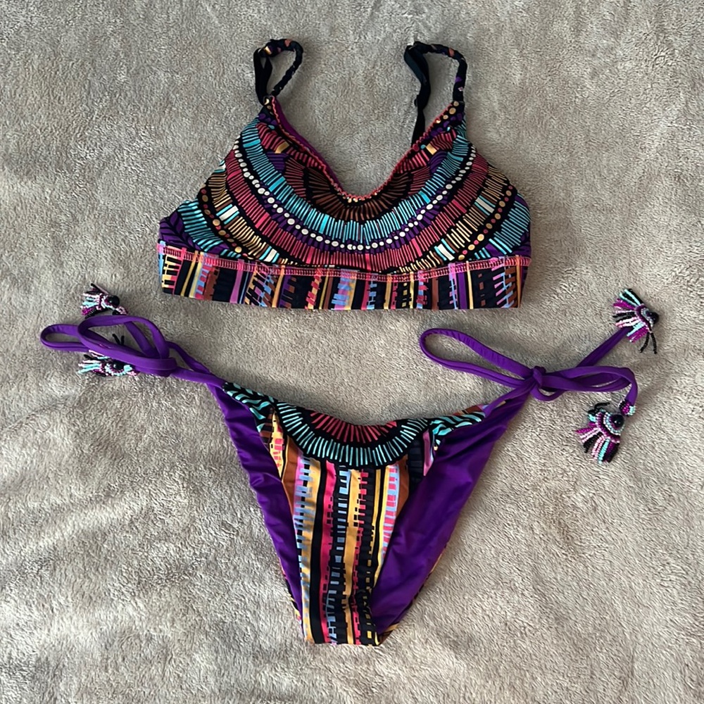 Purple reversible bikini